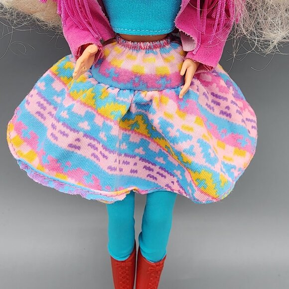 Vintage 1989 Barbie Western Fun Doll Mattel Blonde Pink Outfit No Original Boots - Picture 4 of 12